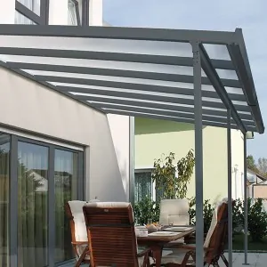 Αluminum patio cover grey