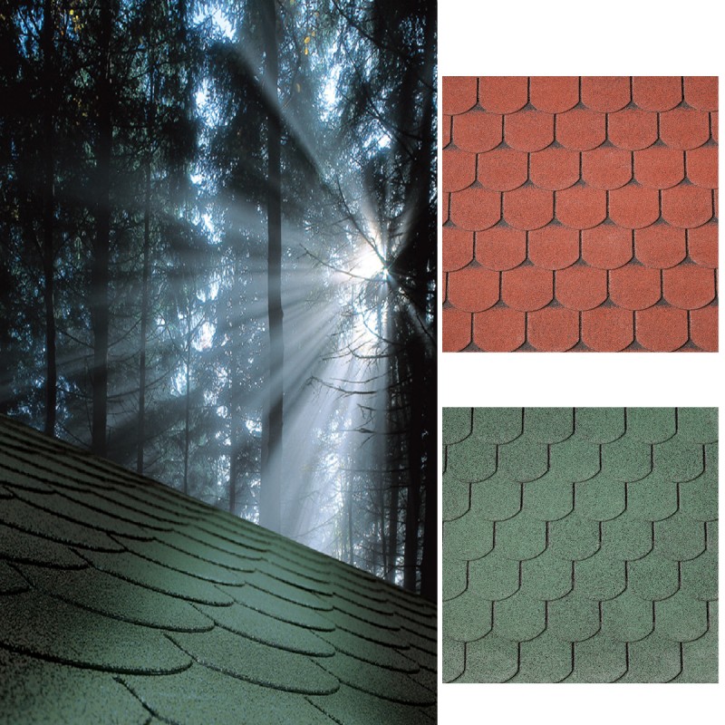 Curved roofing shingles