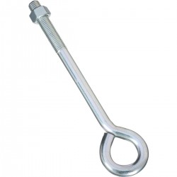 Eye bolt with nut for wooden pole inox