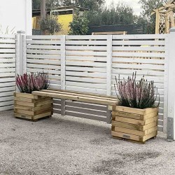 outdoor planter bench