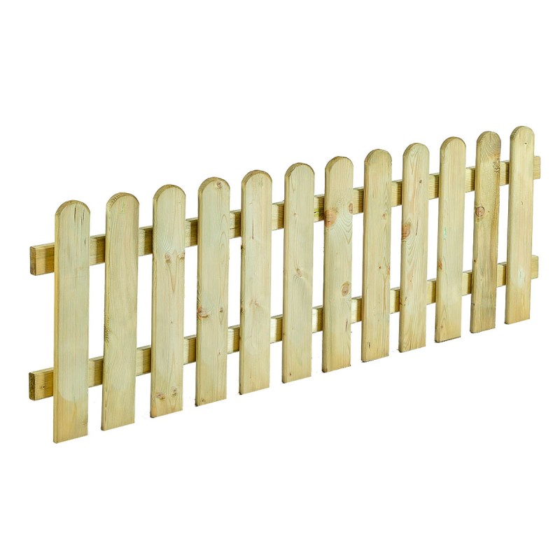 Rounded-top picket fencing