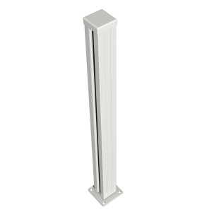 Aluminum fence post for WPC fencing boards.