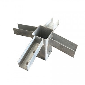 Metal bracket for umbrellas construction