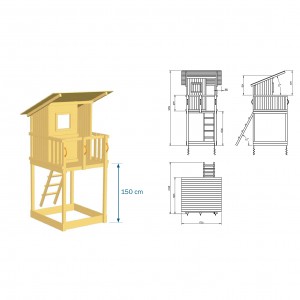 Beach Hut tower with swing module